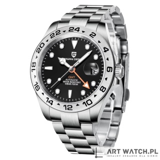 Zegarek automatyczny Pagani Design 1682 | Czarny 10 Bar Szafir