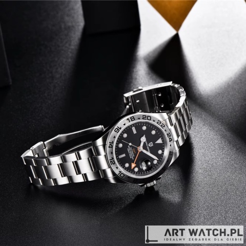 Zegarek automatyczny Pagani Design 1682 | Czarny 10 Bar Szafir