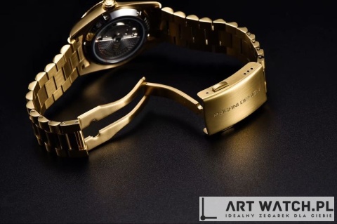 Zegarek automatyczny Pagani Design 1752 | Biały/Złoty 10 Bar Szafir