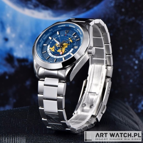 Zegarek automatyczny Pagani Design 1788 | Niebieski 10 Bar Szafir