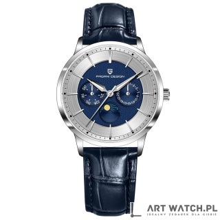 Zegarek kwarcowy Pagani Design 1795 | Niebieski 10 Bar Szafir
