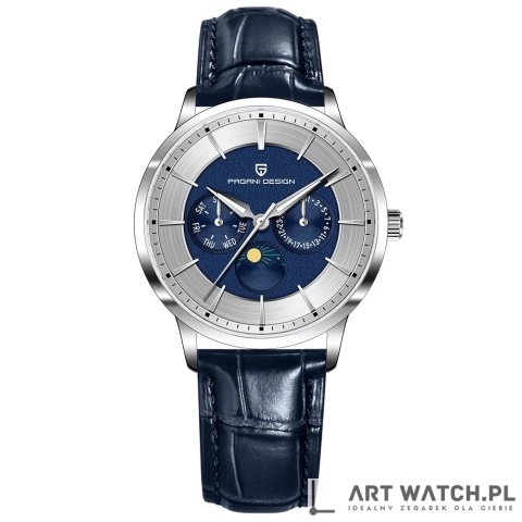 Zegarek kwarcowy Pagani Design 1795 | Niebieski 10 Bar Szafir