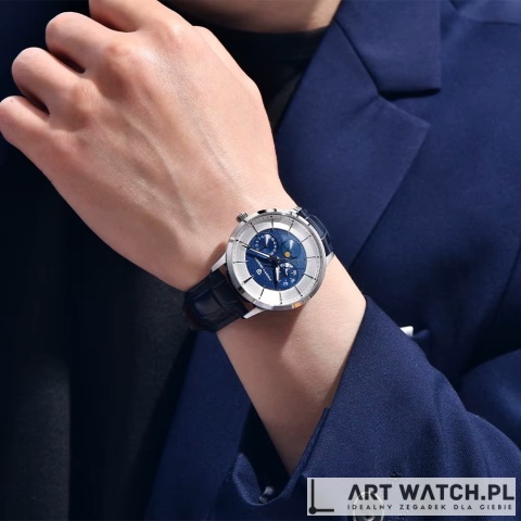 Zegarek kwarcowy Pagani Design 1795 | Niebieski 10 Bar Szafir