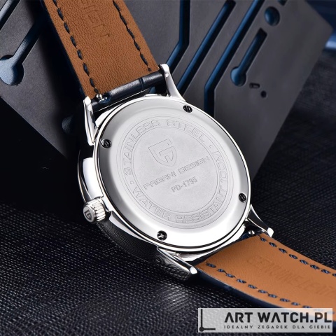 Zegarek kwarcowy Pagani Design 1795 | Niebieski 10 Bar Szafir