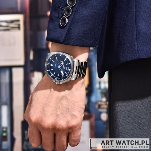 Zegarek automatyczny Pagani Design 1820 Bransoleta | Niebieski 10 Bar Szafir