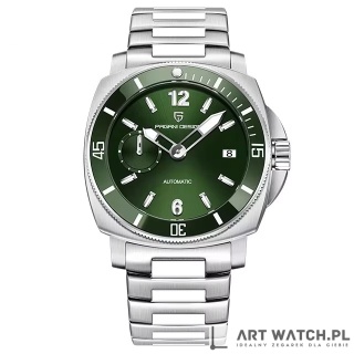 Zegarek automatyczny Pagani Design 1820 Bransoleta | Zielony 10 Bar Szafir