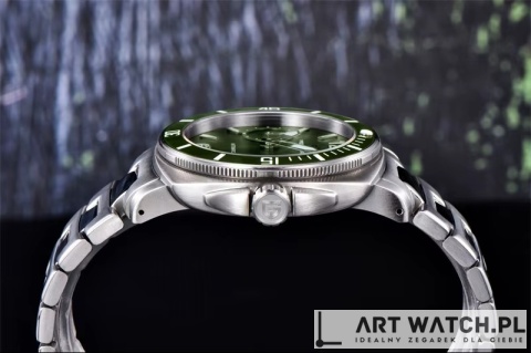 Zegarek automatyczny Pagani Design 1820 Bransoleta | Zielony 10 Bar Szafir