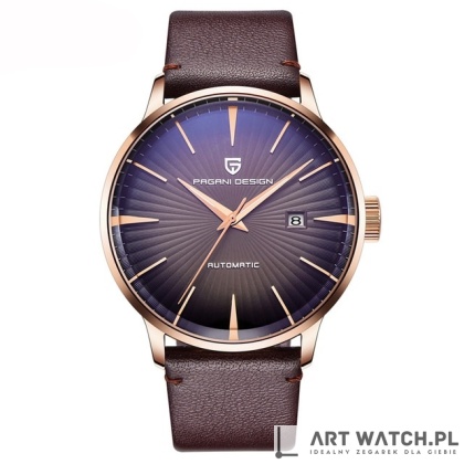 Zegarek automatyczny Pagani Design 2770 | Brązowy 3 Bar