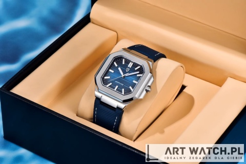 Zegarek automatyczny Pagani Design YS019 | Niebieski Patek 5 Bar Szafir