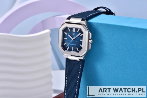 Zegarek automatyczny Pagani Design YS019 | Niebieski Patek 5 Bar Szafir