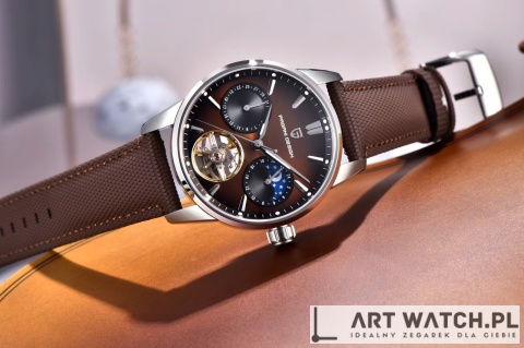 Zegarek automatyczny Pagani Design YS021 Tourbillon Brązowy 10 Bar Szafir