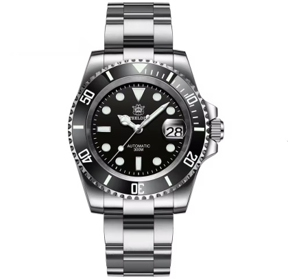 Zegarek automatyczny Steeldive 1953 | Czarny 30 Bar Szafir