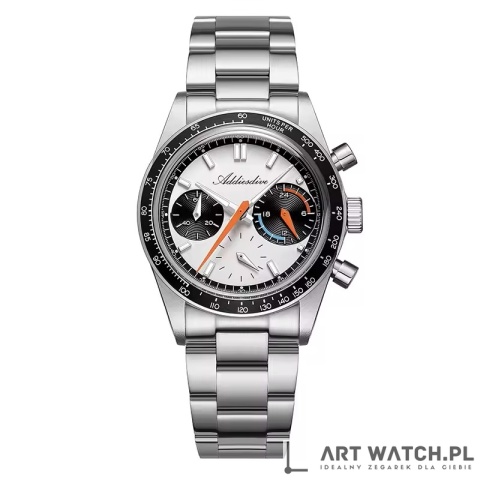 Zegarek kwarcowy Addiesdive 2539 | Biały 10 Bar VK63