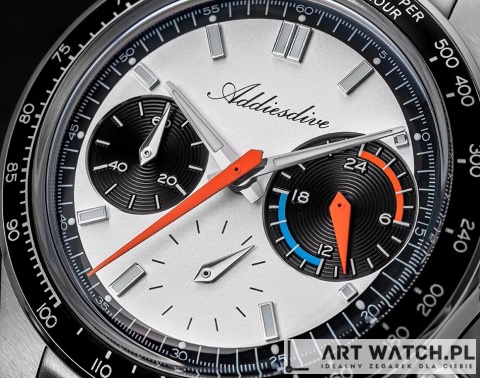 Zegarek kwarcowy Addiesdive 2539 | Biały 10 Bar VK63