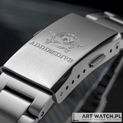 Zegarek kwarcowy Addiesdive 2539 | Błękitny 10 Bar VK63