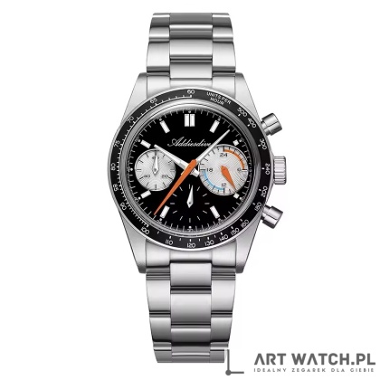 Zegarek kwarcowy Addiesdive 2539 | Czarny 10 Bar VK63