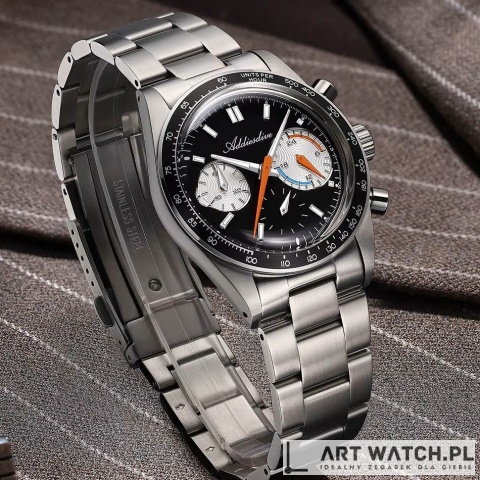 Zegarek kwarcowy Addiesdive 2539 | Czarny 10 Bar VK63