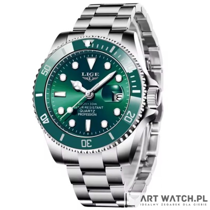 Zegarek kwarcowy Lige 10045 Zielony | 3 bar