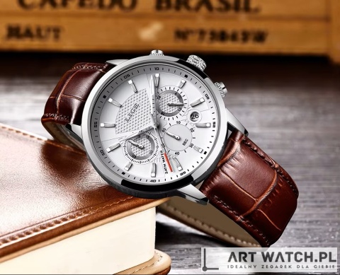 Zegarek kwarcowy Lige 9866 Srebrny | 3 Bar