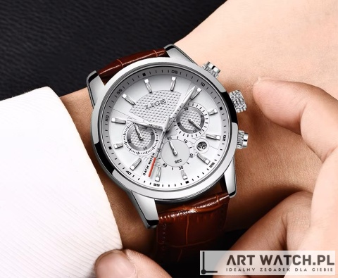 Zegarek kwarcowy Lige 9866 Srebrny | 3 Bar