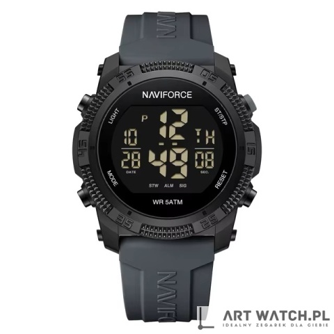Zegarek kwarcowy Naviforce 7104 | Szary 5 bar
