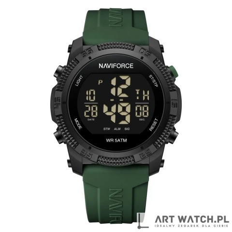 Zegarek kwarcowy Naviforce 7104 | Zielony 5 bar