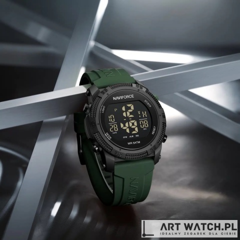 Zegarek kwarcowy Naviforce 7104 | Zielony 5 bar