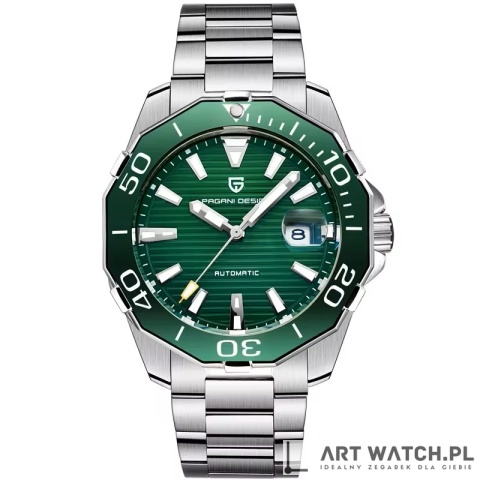 Zegarek kwarcowy Pagani Design 1617 Zielony 3 Bar