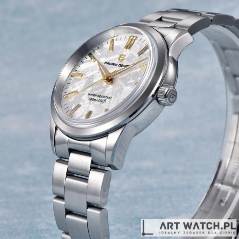 Zegarek kwarcowy Pagani Design 1734 | Biały 10 Bar Szafir