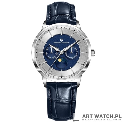 Zegarek kwarcowy Pagani Design 1795 | Niebieski 10 Bar Szafir