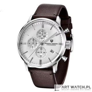 Zegarek kwarcowy Pagani Design 2720K | Biały 3 Bar