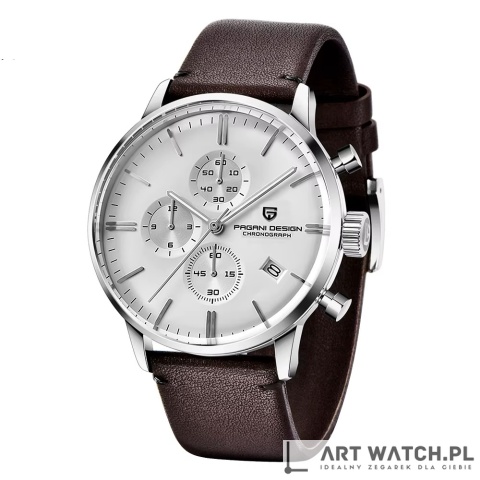 Zegarek kwarcowy Pagani Design 2720K | Biały 3 Bar