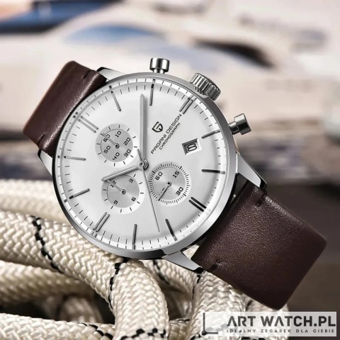 Zegarek kwarcowy Pagani Design 2720K | Biały 3 Bar