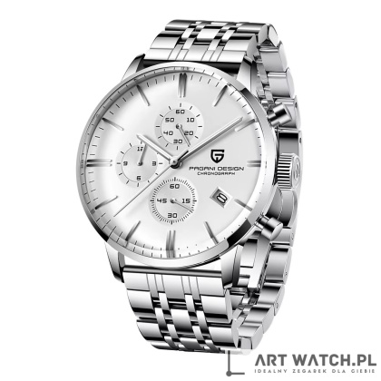 Zegarek kwarcowy Pagani Design 2720K Bransoleta | Biały 3 Bar