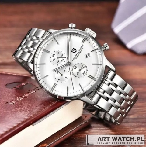 Zegarek kwarcowy Pagani Design 2720K Bransoleta | Biały 3 Bar