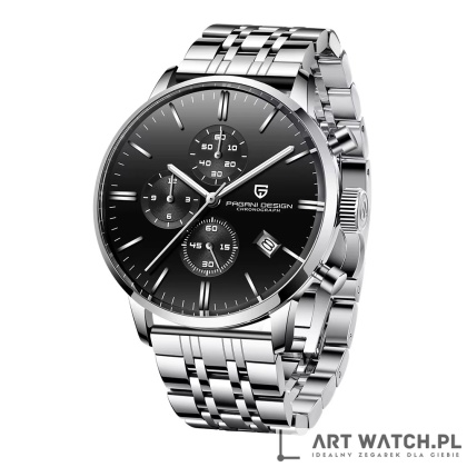 Zegarek kwarcowy Pagani Design 2720K Bransoleta | Czarny 3 Bar