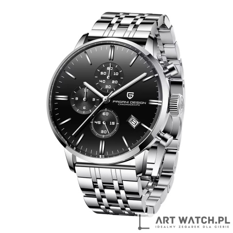 Zegarek kwarcowy Pagani Design 2720K Bransoleta | Czarny 3 Bar