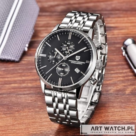 Zegarek kwarcowy Pagani Design 2720K Bransoleta | Czarny 3 Bar