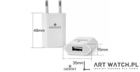 ŁADOWARKA do Smartwatch GIEWONT POWER ON USB 5V 1A GWL1 Uniwersalna
