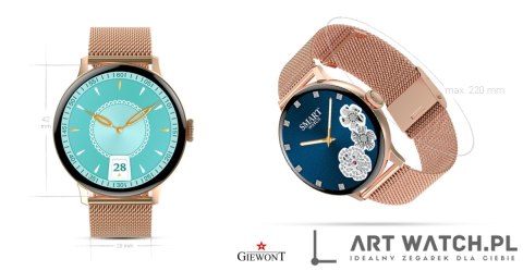 Smartwatch Damski GIEWONT Różowe Złoto GW330-1