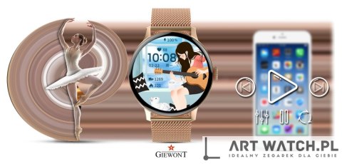 Smartwatch Damski GIEWONT Różowe Złoto GW330-1