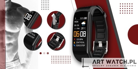 Smartwatch GIEWONT Czarno Biały 2 Paski GW200-2