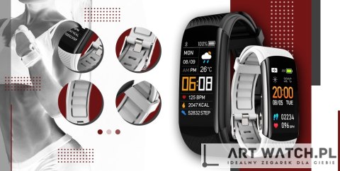 Smartwatch GIEWONT Czarno Biały 2 Paski GW200-2