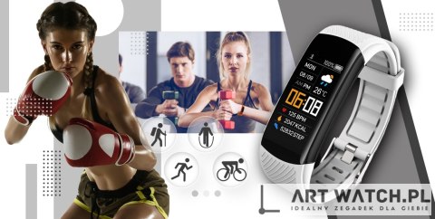 Smartwatch GIEWONT Czarno Biały 2 Paski GW200-2