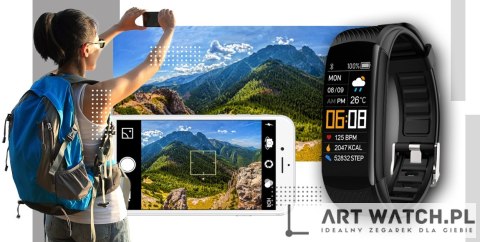 Smartwatch GIEWONT Czarno Biały 2 Paski GW200-2