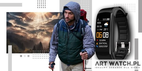 Smartwatch GIEWONT Czarno Biały 2 Paski GW200-2