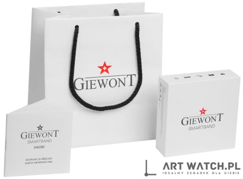 Smartwatch GIEWONT Czarno Fioletowy 2 Paski GW200-3
