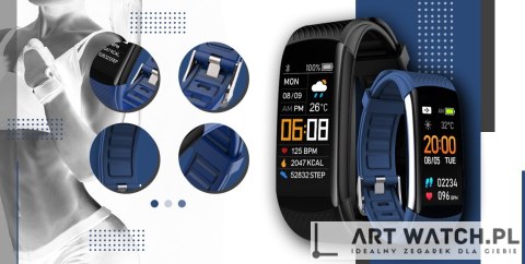 Smartwatch GIEWONT Czarno Granatowy 2 Paski GW200-6