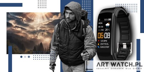 Smartwatch GIEWONT Czarno Granatowy 2 Paski GW200-6