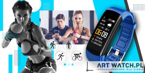 Smartwatch GIEWONT Czarno Niebieski 2 Paski GW200-7